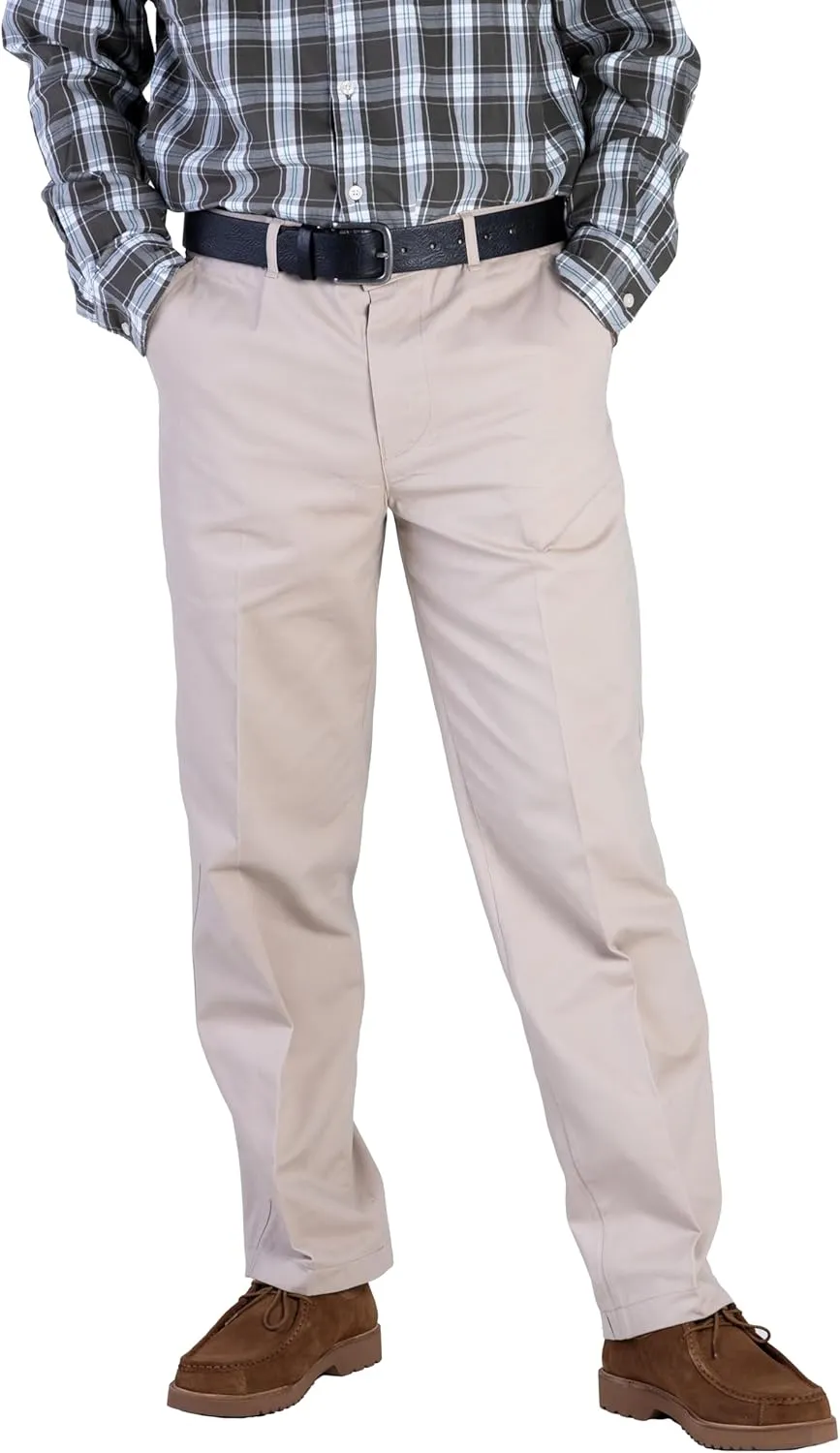 100% Cotton Regular Fit Men's Chino Pants Comfortable and Durable Work Pants, Ideal for Office or Casual Wear