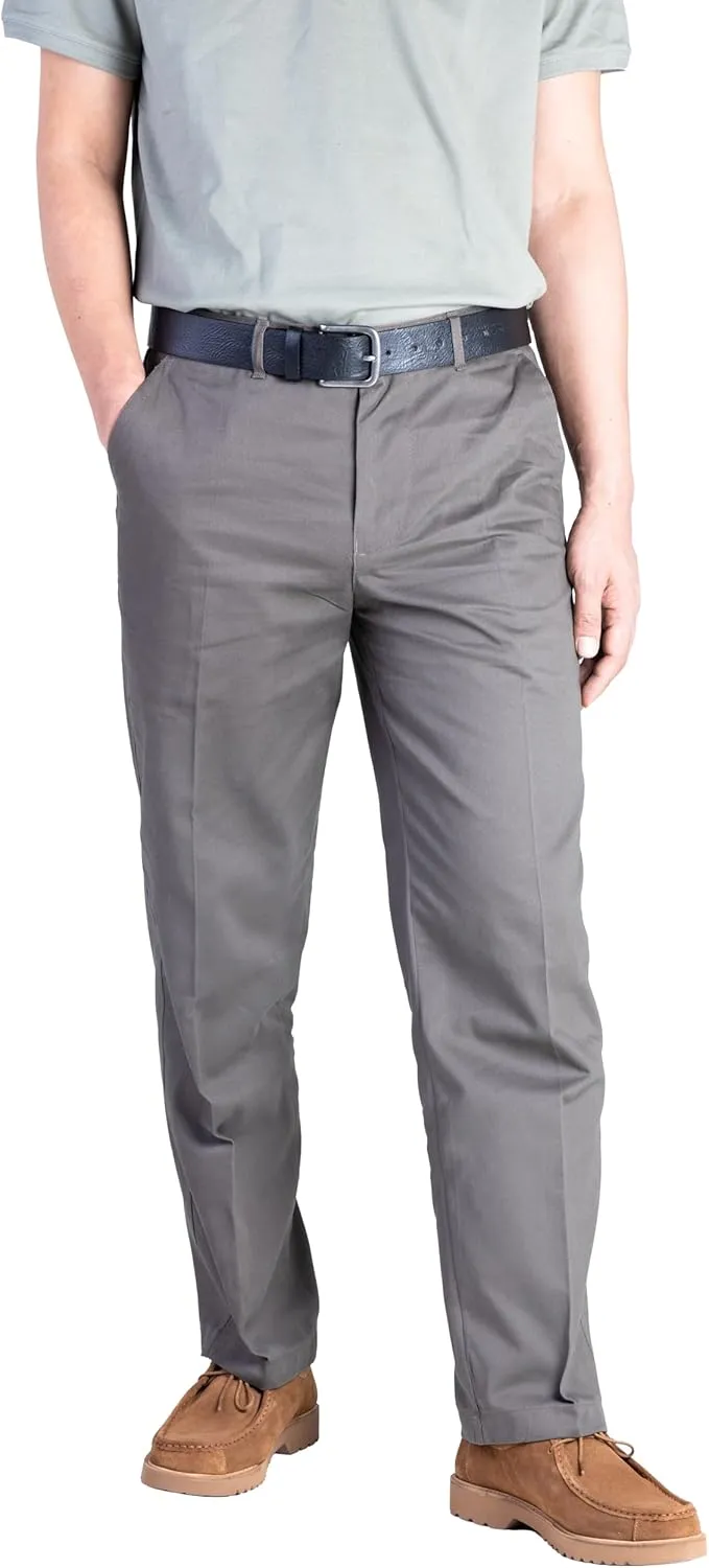 100% Cotton Regular Fit Men's Chino Pants Comfortable and Durable Work Pants, Ideal for Office or Casual Wear