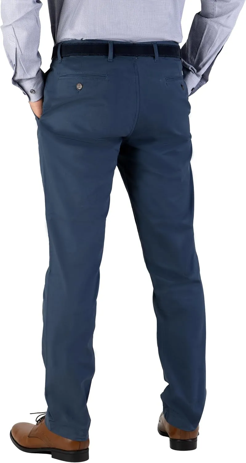 100% Cotton Slim Fit Men's Chino Pants Comfortable and Durable Work Pants, Ideal for Office or Casual Wear