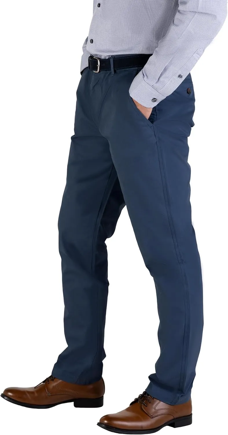 100% Cotton Slim Fit Men's Chino Pants Comfortable and Durable Work Pants, Ideal for Office or Casual Wear