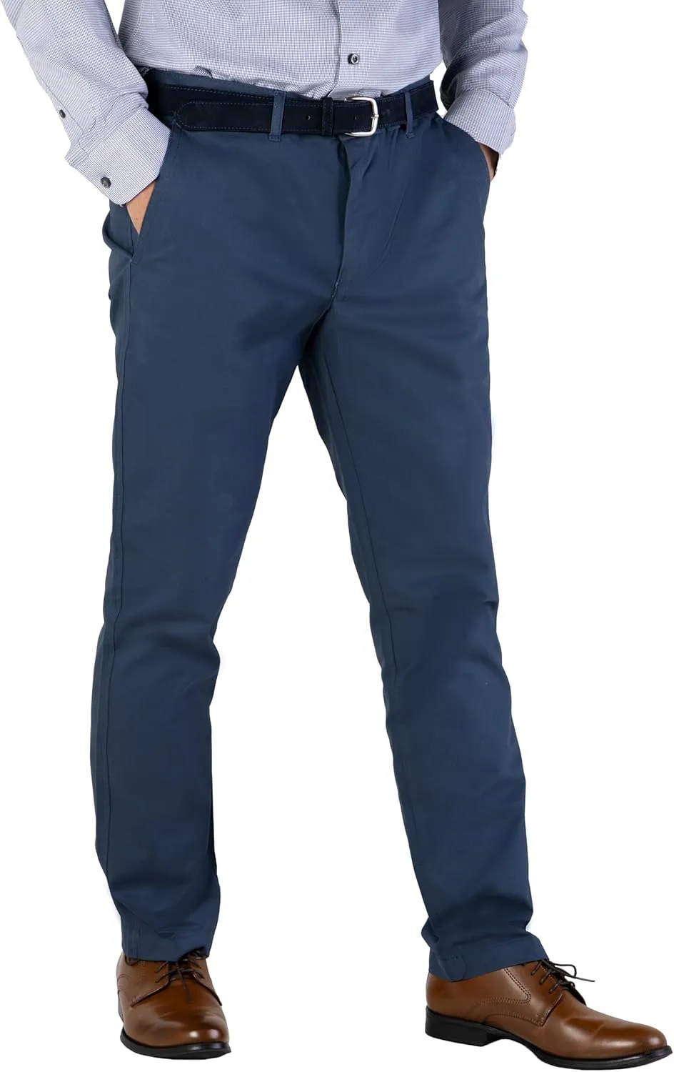 100% Cotton Slim Fit Men's Chino Pants Comfortable and Durable Work Pants, Ideal for Office or Casual Wear