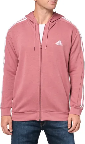 adidas Men's Essentials 3-Stripes Fleece Full-Zip Hoodie