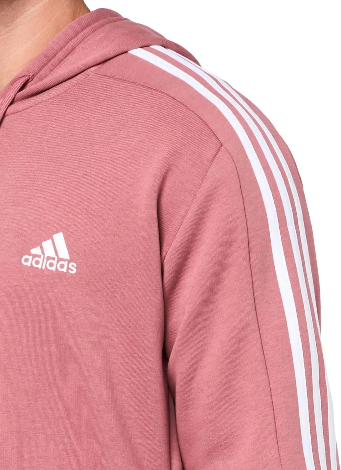 adidas Men's Essentials 3-Stripes Fleece Full-Zip Hoodie
