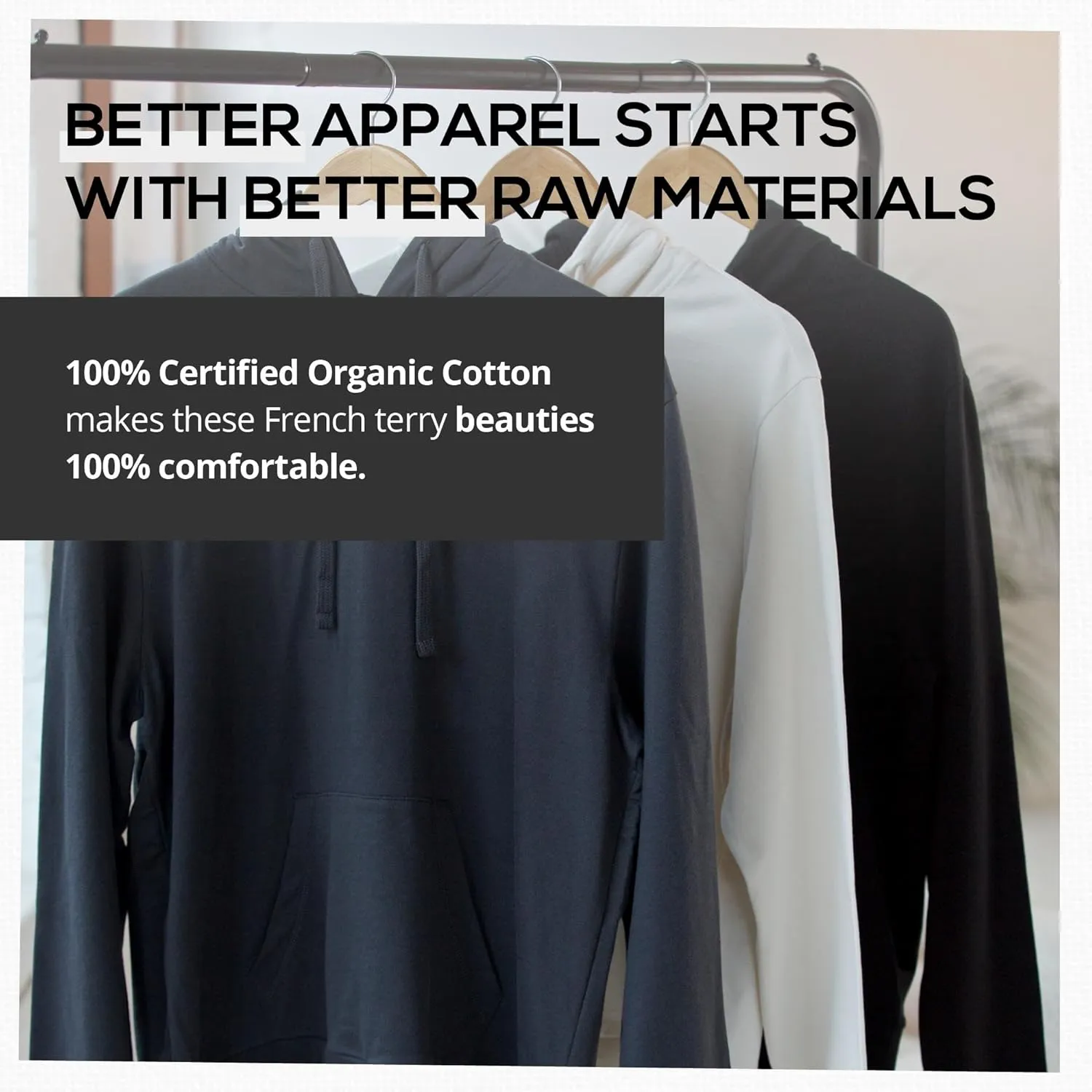 Allmade Unisex Organic French Terry Full-Zip Hoodie