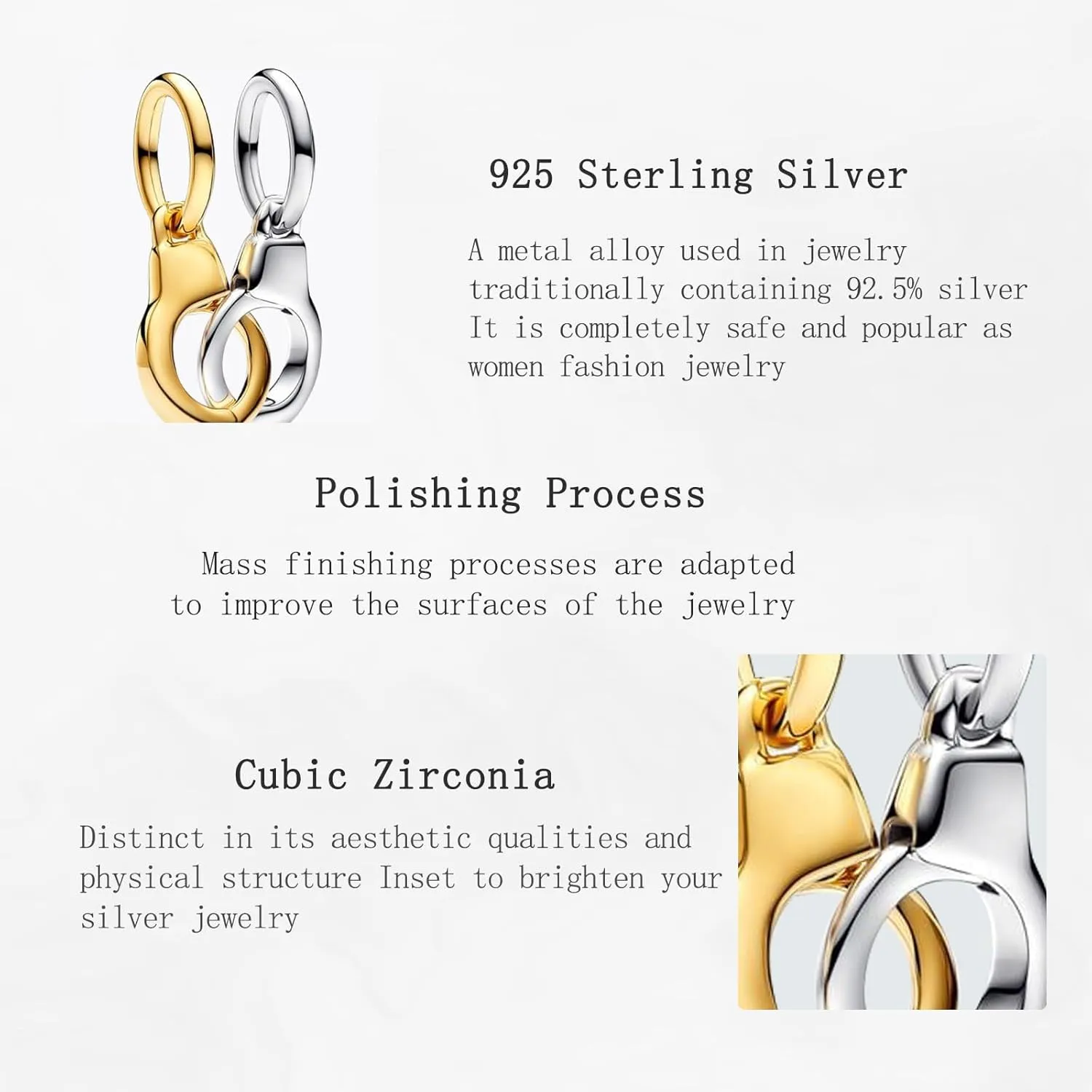 Charms Beads 925 Sterling Silver Gold Love Murano Glass Dangle Pendant with 5A Cubic fits for Charms Bracelets for Woman Girl Mother's Day Christmas Birthday Gift