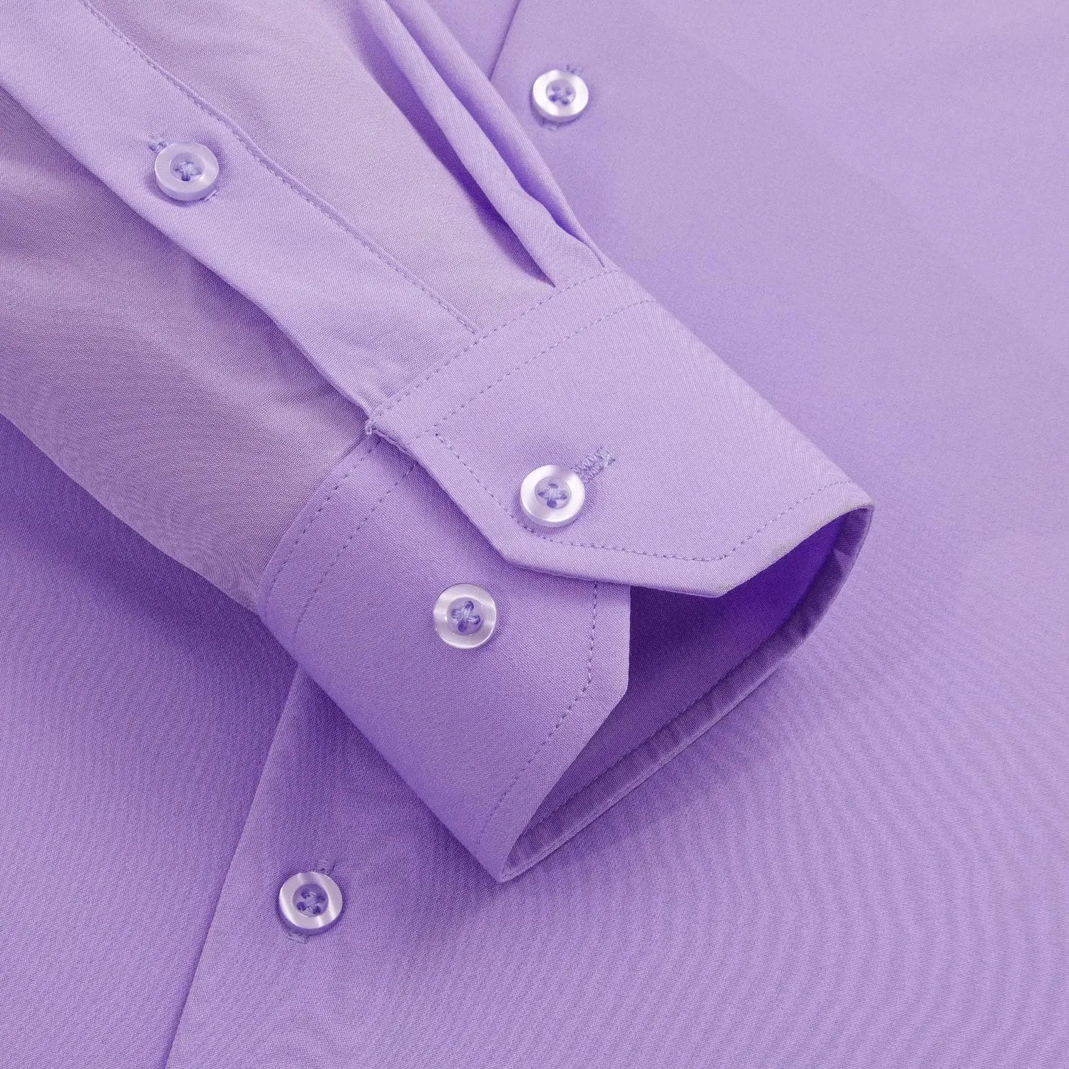 Hi-Tie Men's 4 Way Stretch Dress Shirts Long Sleeve Button Down Wrinkle Free Casual Formal Dress Shirt for Men