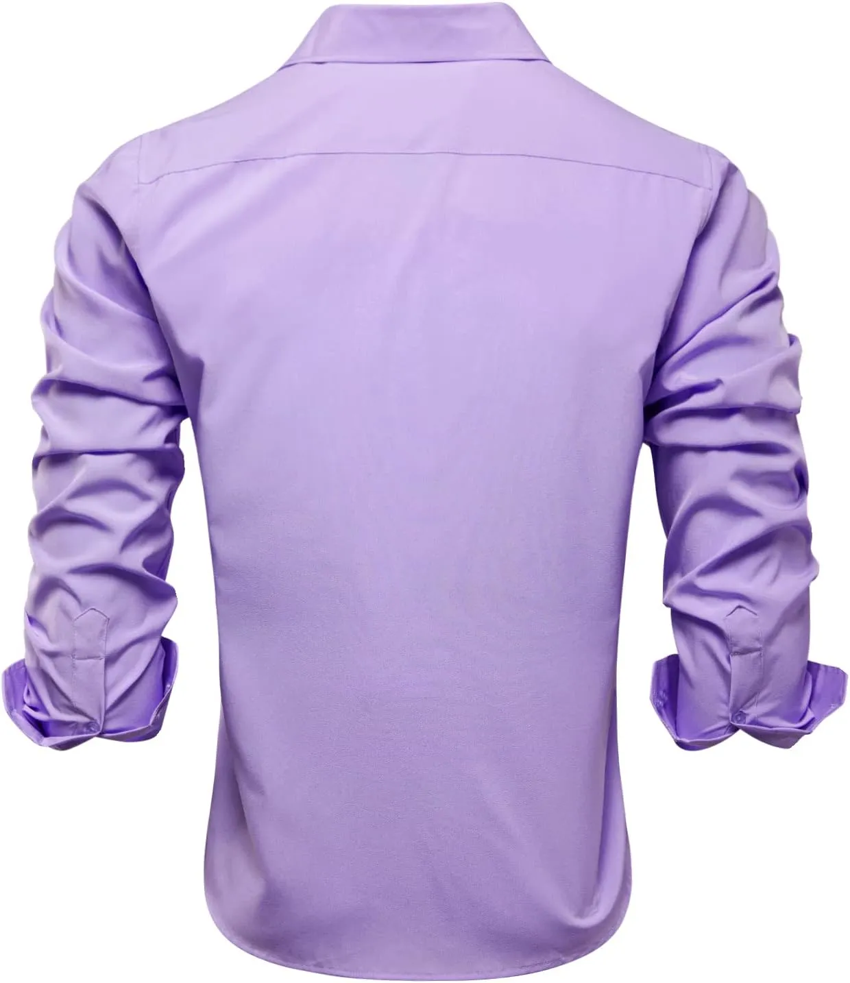 Hi-Tie Men's 4 Way Stretch Dress Shirts Long Sleeve Button Down Wrinkle Free Casual Formal Dress Shirt for Men