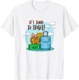 It's Time To Travel Girls Trip Traveler Traveling Adventure T-Shirt