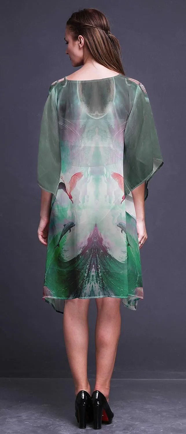 Ladies Plus Size Kaftan Summer Wear Beach Coverup Kimono Kaftan