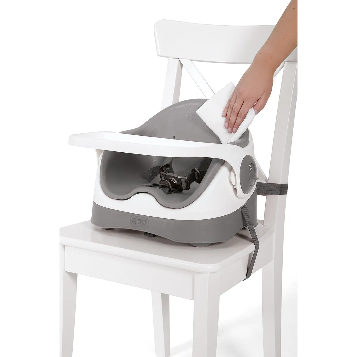 Mamas and Papas Bud Booster Seat with Play Tray - Soft Grey**LIMITED TIME OFFER, PLAYTRAY FOR $10**