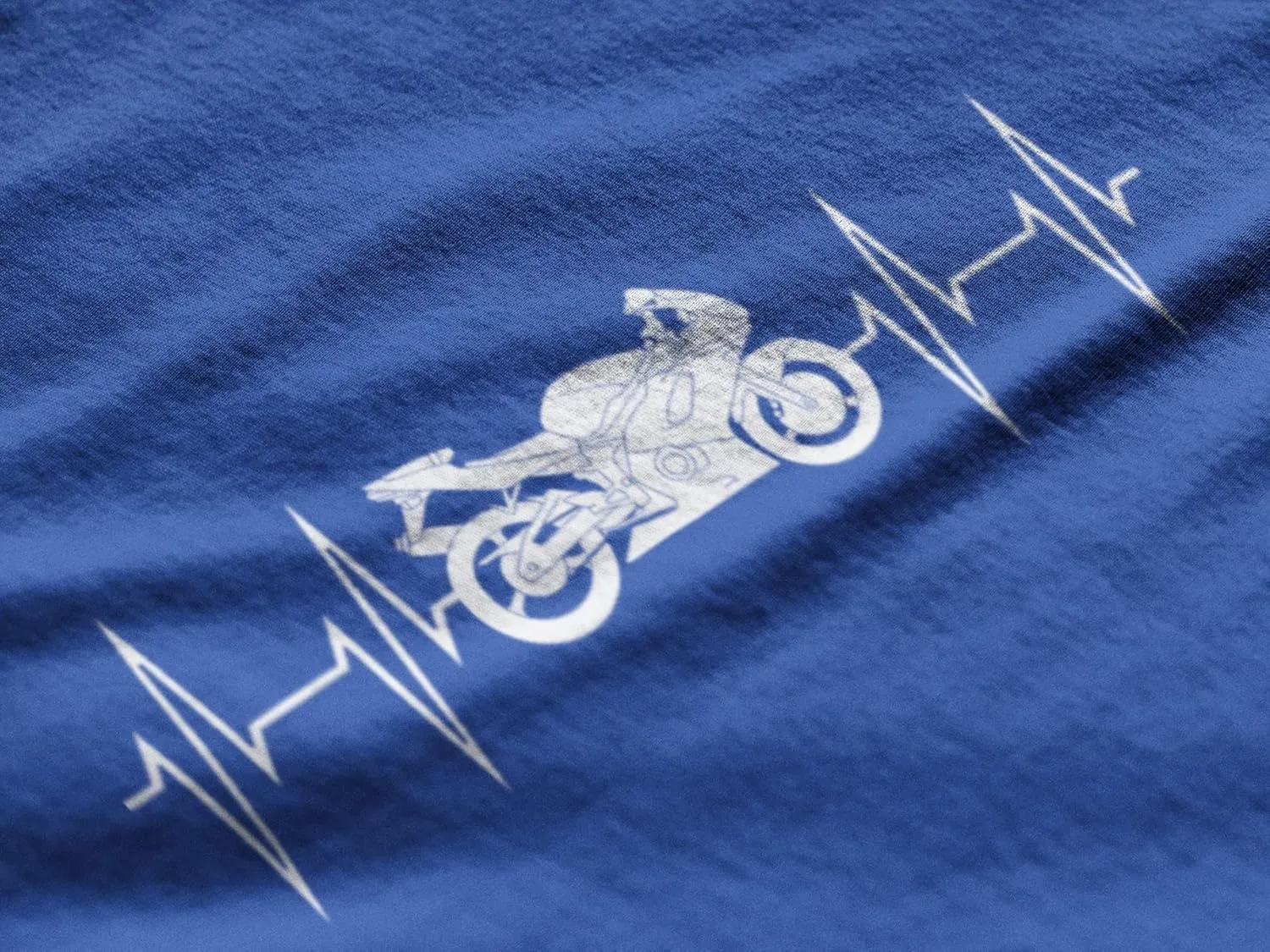 Men's Graphic T-Shirt Motorcycle Heartbeat Eco-Friendly Limited Edition Short Sleeve Tee-Shirt Vintage Birthday
