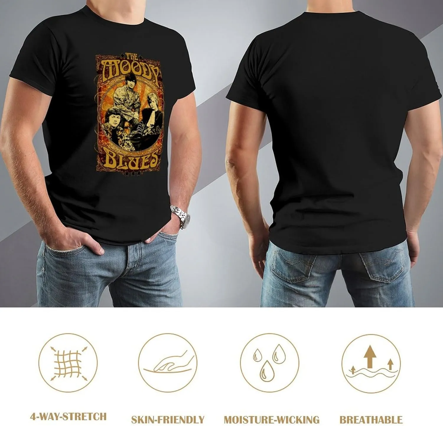 Mens T Shirt Cotton Graphic Crew Neck Short Sleeve Top Tee Fashion Shirts,Gift for Fan