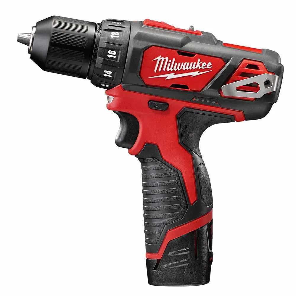 Milwaukee 2407-22T M12 Cordless 3/8 in. Drill Driver Kit with 25 ft Tape Measure