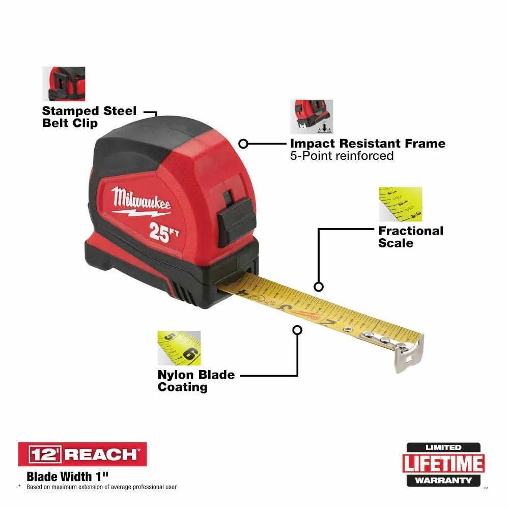 Milwaukee 2407-22T M12 Cordless 3/8 in. Drill Driver Kit with 25 ft Tape Measure