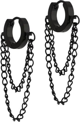 Sacina Huggie Hoop Earrings, Gothic Emo Punk Grunge Earrings, Goth Jewelry, Christmas Jewelry Gifts for Women