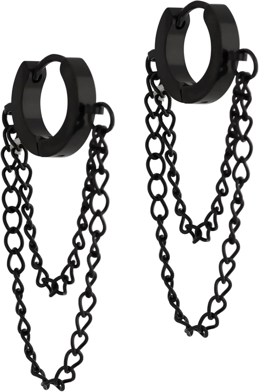 Sacina Huggie Hoop Earrings, Gothic Emo Punk Grunge Earrings, Goth Jewelry, Christmas Jewelry Gifts for Women