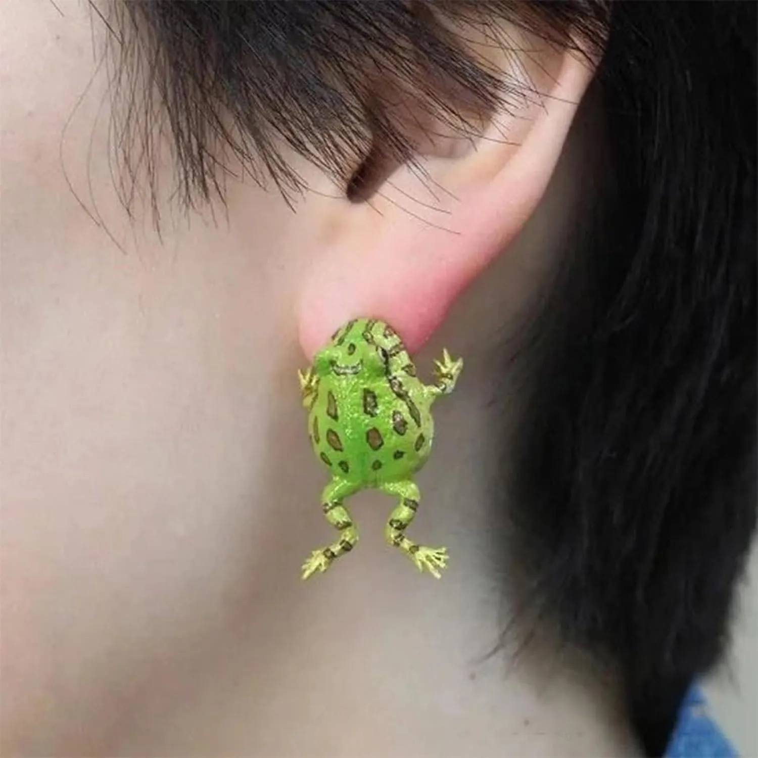 Silver Frog Earrings for Women Vintage Frogs Shaped Stud Earrings Cute Animal Earrings Frog Jewelry for Birthday Christmas