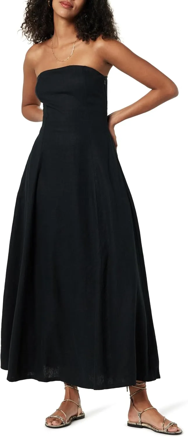 The Drop Women's Carlota Strapless Linen Maxi Dress