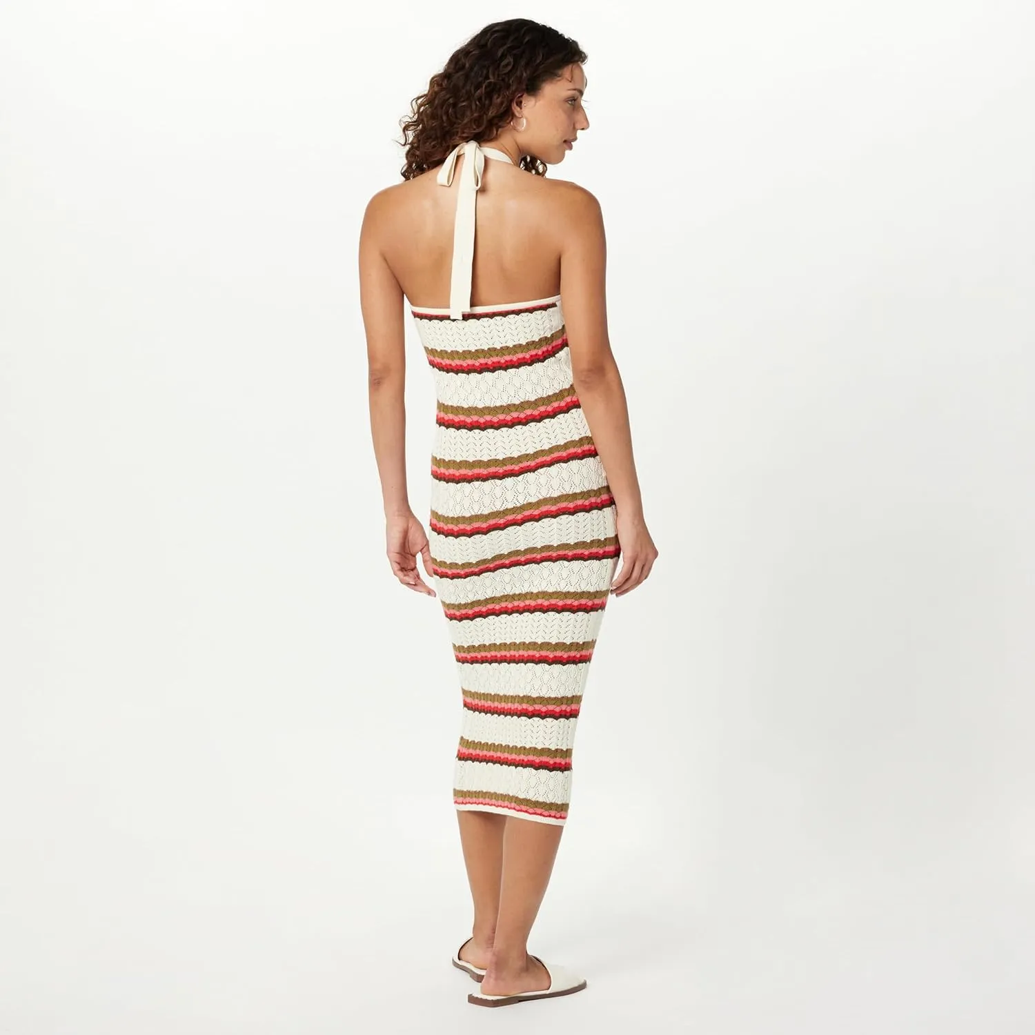 The Drop Women's Jayla Sleeveless Crochet Midi Dress