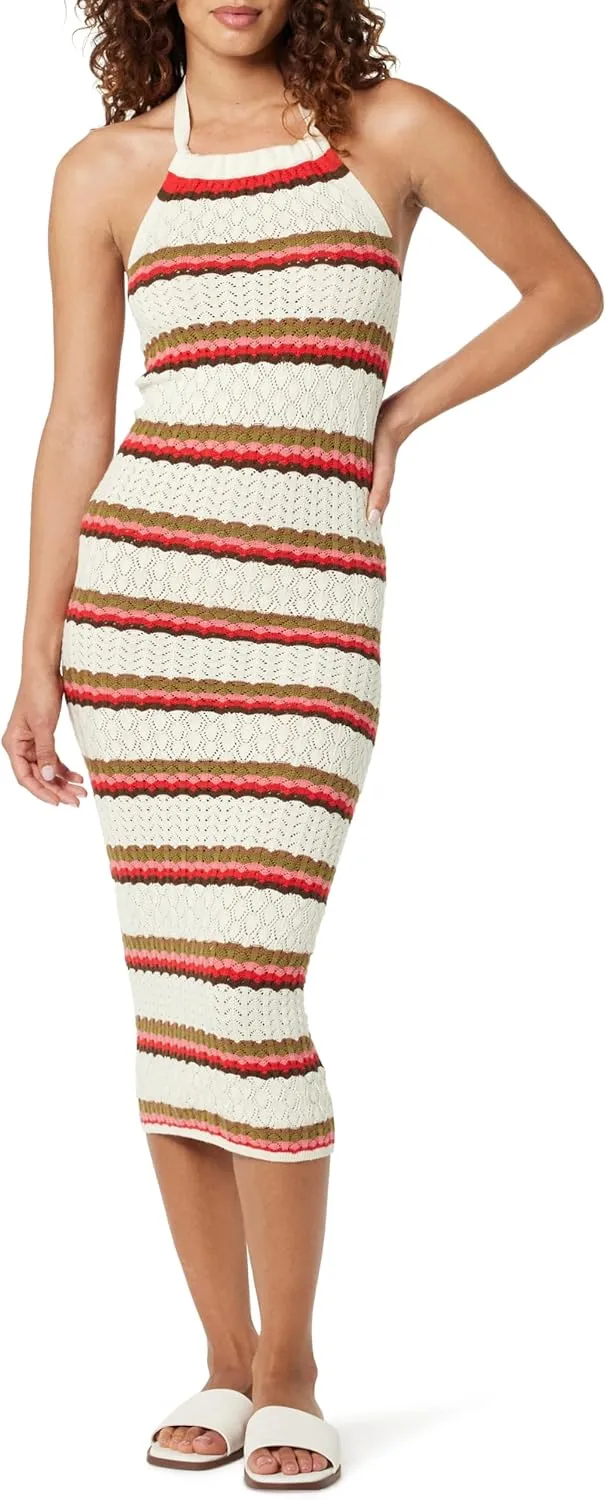 The Drop Women's Jayla Sleeveless Crochet Midi Dress