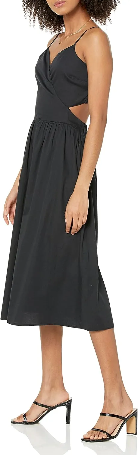 The Drop Women's Makenna Strappy Cross-Front Smocked-Back Midi Dress