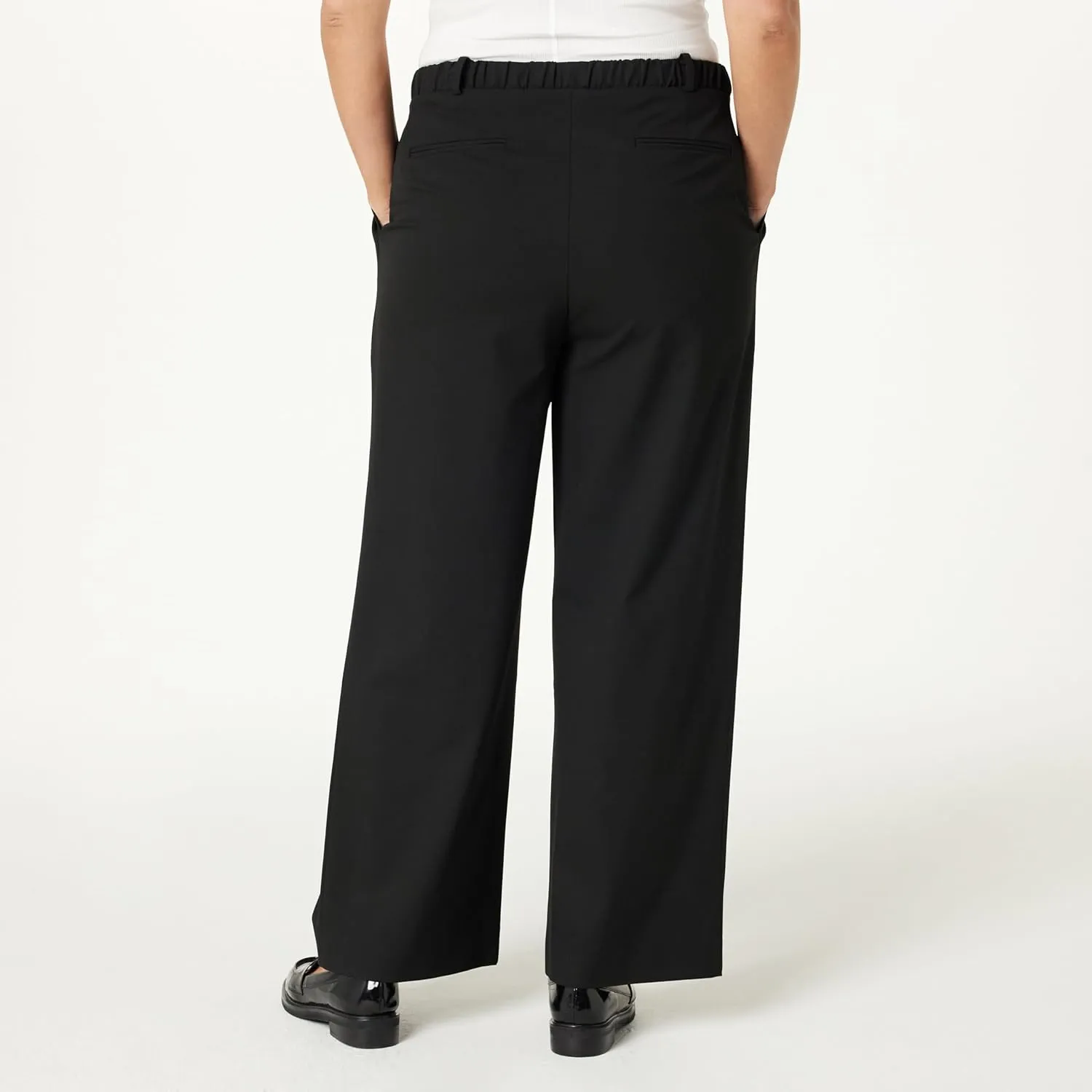 The Drop Women's Nancy Pleat Front Wide Leg Trouser