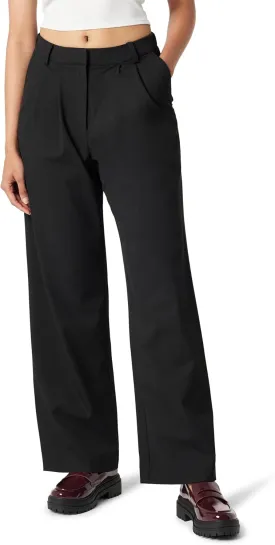 The Drop Women's Nancy Pleat Front Wide Leg Trouser