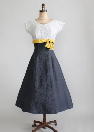 Vintage 1950s Parnes Feinstein Color Blocked Dress
